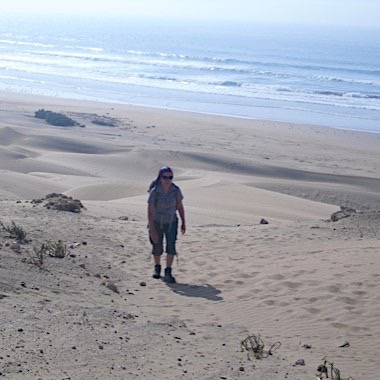 Up the dunes