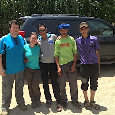 Clients, the guide and cook team
