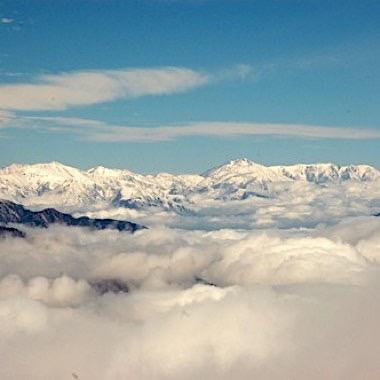 Jebel Toubkal through the clouds